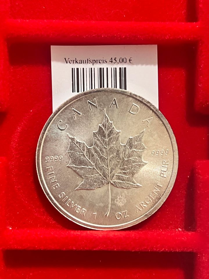 Maple Leaf Silbermünze 27 Stück verfügbar